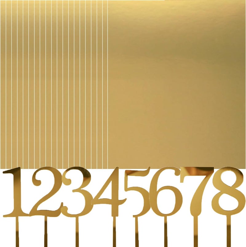 WEKOOSE Metallic Gold Foil Paper Cardstock 30 Sheets Golden Card Stock Board for Scrapbook Decor Crafts Wedding Invitations & Poster, 235GSM Thick Reflective Cardboard - Image 1
